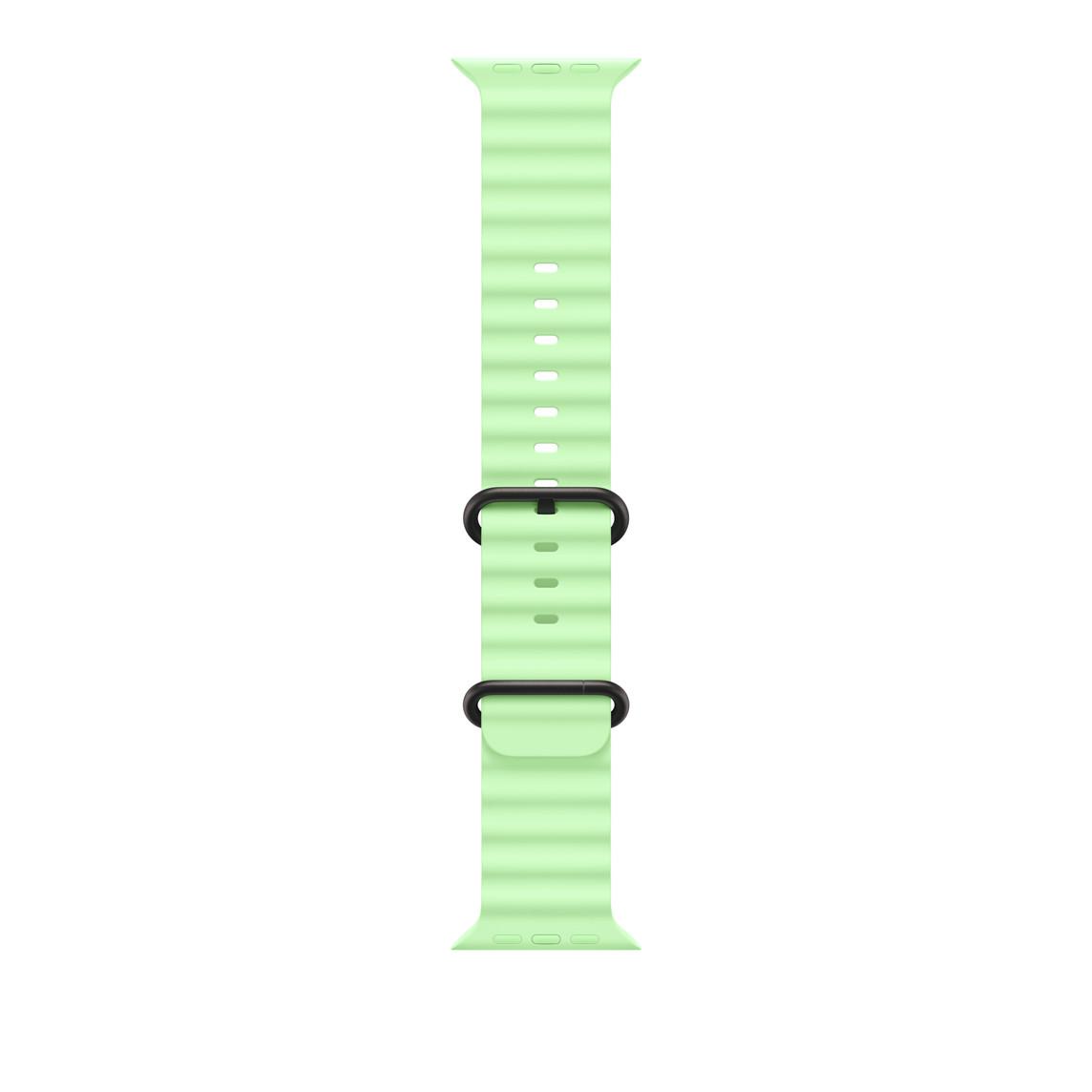 Apple Watch 49mm Band: Neon Green Ocean Band Extension - Black Titanium Finish | JAR Computers Apple Watch 49mm Band: Neon Green Ocean Band Extension - Black Titanium Finish