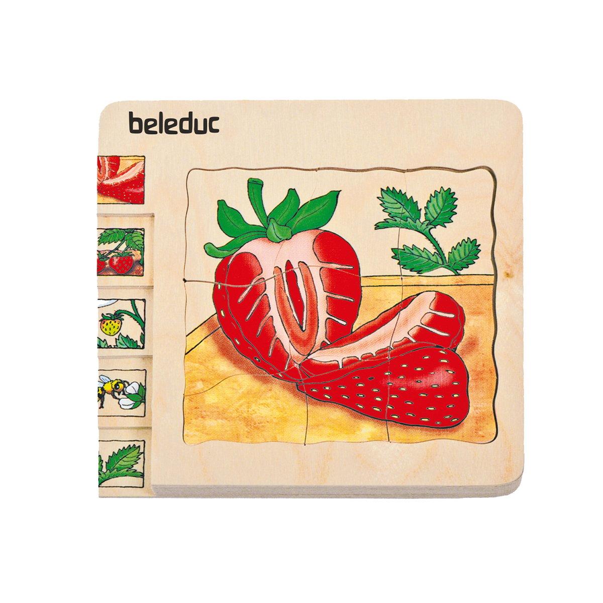 Beleduc Пъзел Ягода, на слоеве, дървен | JAR Computers Beleduc Пъзел Ягода, на слоеве, дървен