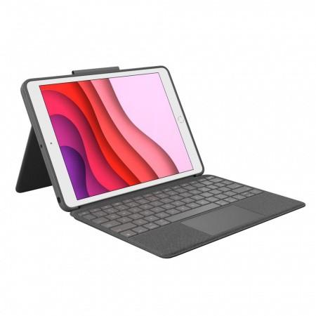 Безжична клавиатура и тракпад, с кейс и поставка за iPad 7 (2019), iPad 8 (2020), iPad 9 (2021) - Logitech Combo Touch (черен) | JAR Computers Безжична клавиатура и тракпад, с кейс и поставка за iPad 7 (2019), iPad 8 (2020), iPad 9 (2021) - Logitech Combo Touch (черен)