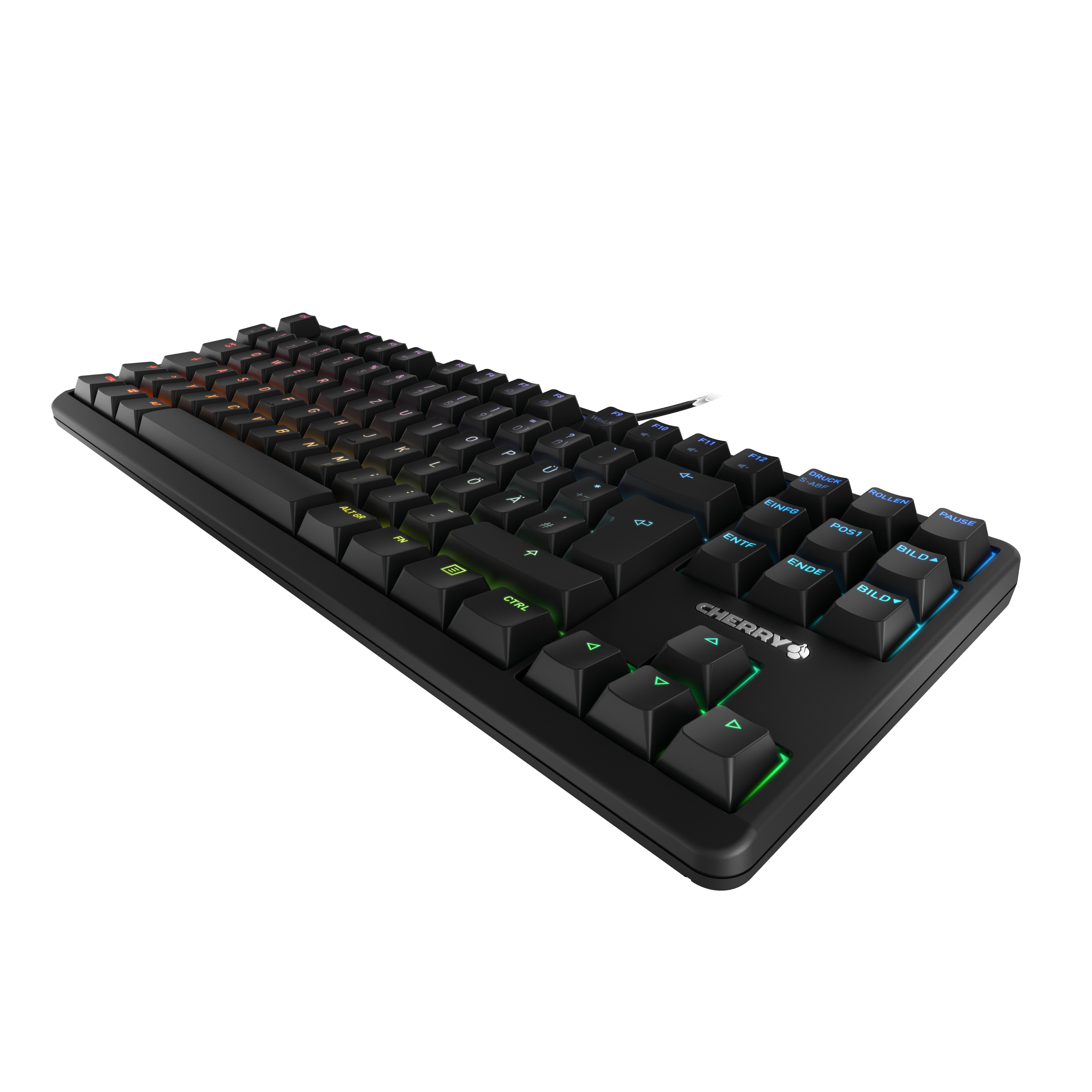 CHERRY G80-3000N RGB TKL клавиатура Универсален USB QWERTZ Немски Черен