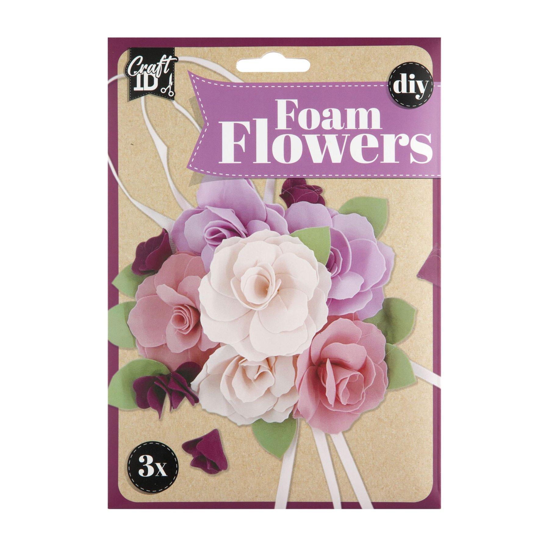 Craft ID Направи си цветя от хартия от пяна, лилави