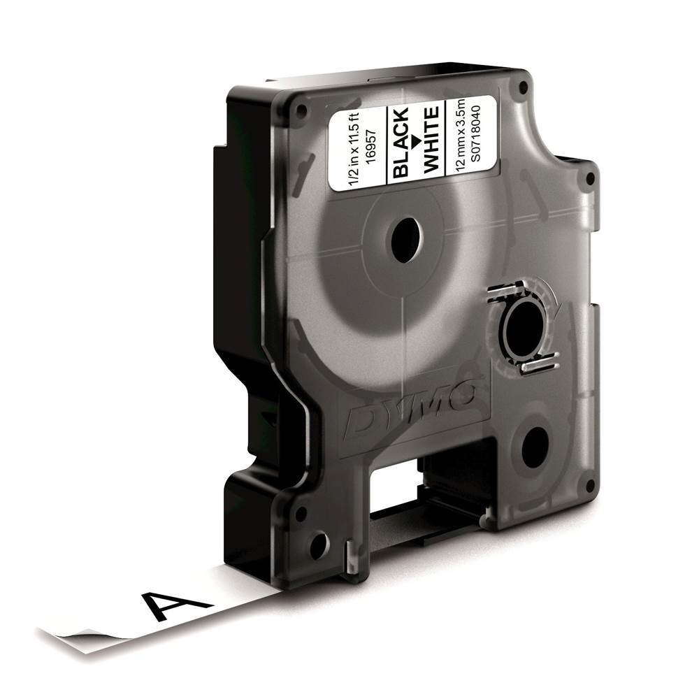 DYMO NYLON D1 TAPE BLACK/ON WHITE (S0718040) (DYMO16957)