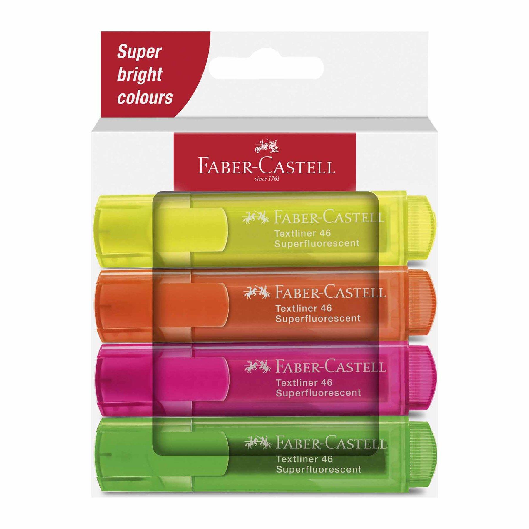 Faber-Castell Текст маркер 1546, неон, 4 цвята | JAR Computers Faber-Castell Текст маркер 1546, неон, 4 цвята