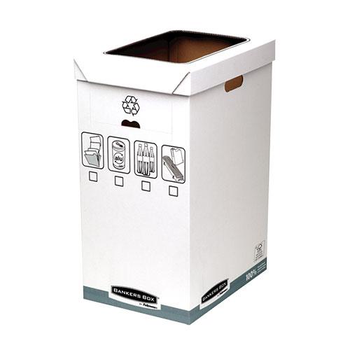 Fellowes Кашон за разделно събиране на рециклируеми материали, 600 х 300 х 500 mm, с дръжки | JAR Computers Fellowes Кашон за разделно събиране на рециклируеми материали, 600 х 300 х 500 mm, с дръжки