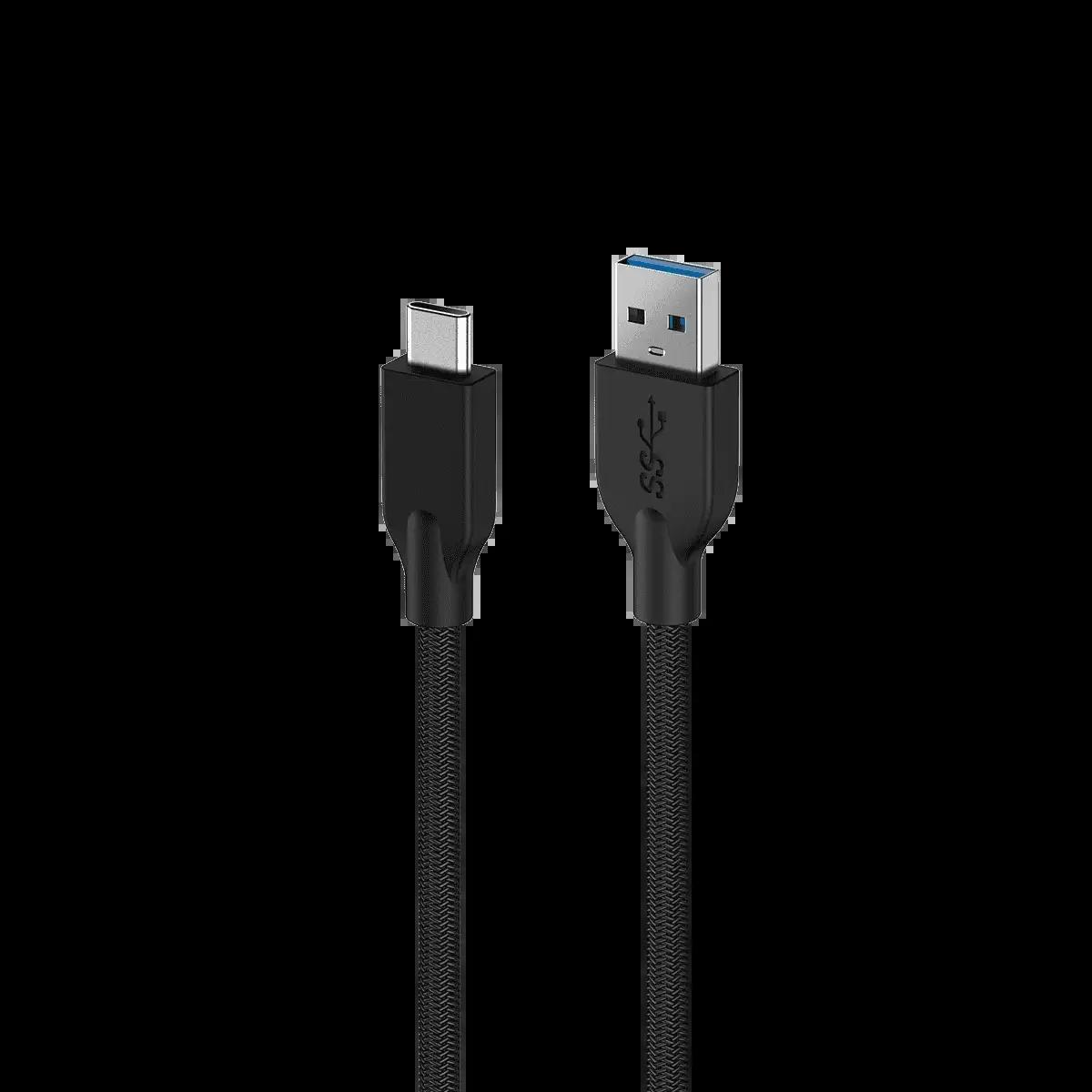 Genius Кабел за бързо зареждане ACC-A2CC, USB Type-A към USB Type-C, 150 cm, черен | JAR Computers Genius Кабел за бързо зареждане ACC-A2CC, USB Type-A към USB Type-C, 150 cm, черен