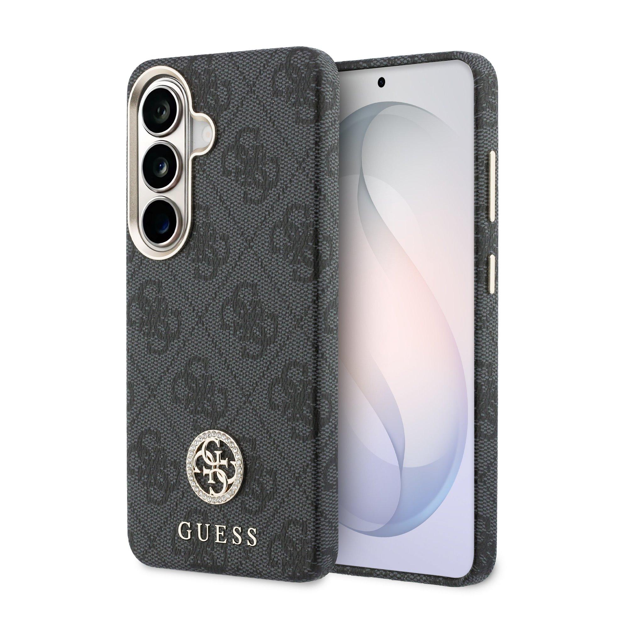 GUESS Калъф Samsung S26, PU Leather 4G Strass Logo Gold Frame MagSafe /черен/ - GUHMS26SP4GRMDEK | JAR Computers GUESS Калъф Samsung S26, PU Leather 4G Strass Logo Gold Frame MagSafe /черен/ - GUHMS26SP4GRMDEK
