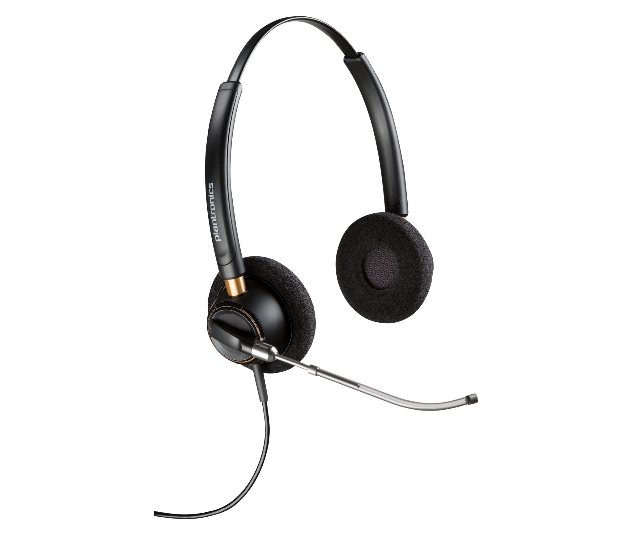 HP Poly Двуканални слушалки Poly EncorePro 520V с гласова тръба + Quick Disconnect