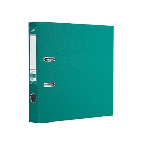 Класьор Deli, РР, A4, 50 мм, метален кант, сменяем етикет, зелен | JAR Computers Класьор Deli, РР, A4, 50 мм, метален кант, сменяем етикет, зелен