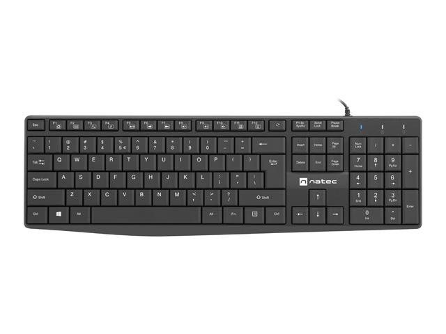 Natec Keyboard Nautilus SLIM US Layout Black | JAR Computers Natec Keyboard Nautilus SLIM US Layout Black