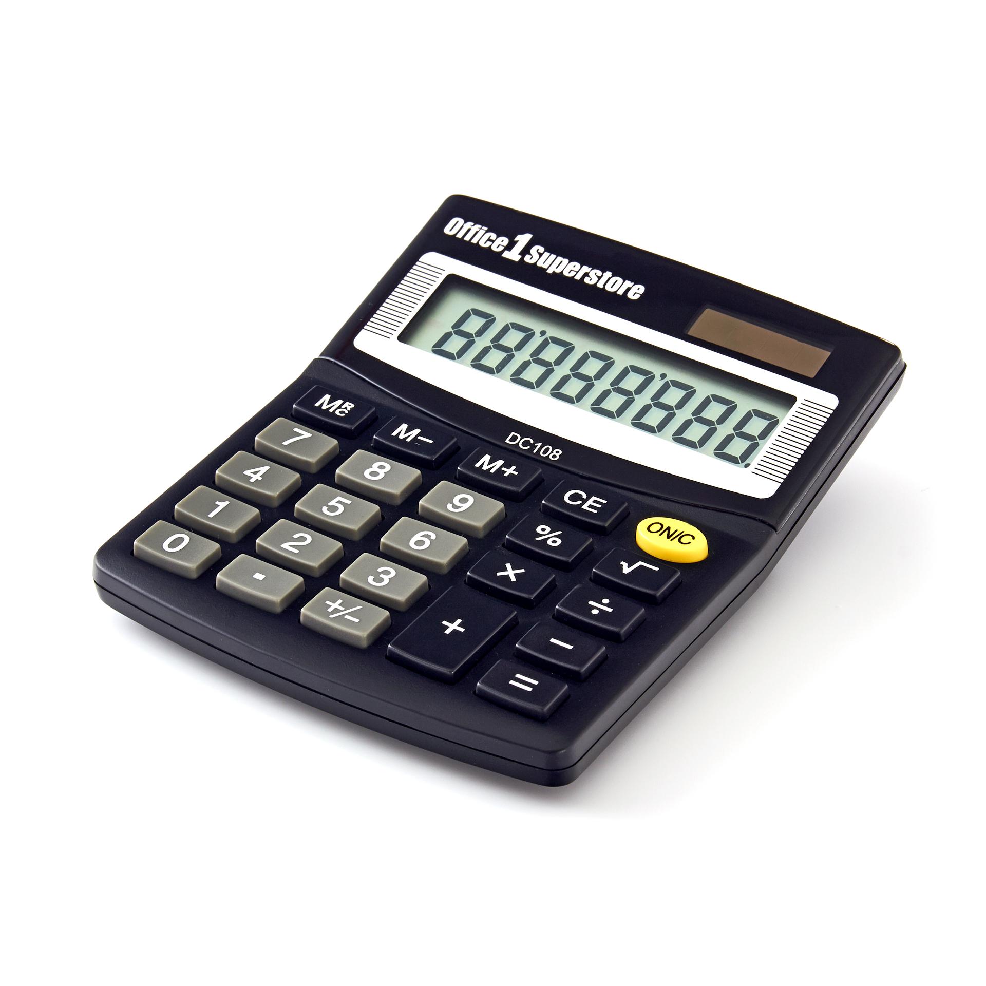 Office 1 Настолен калкулатор DC108, 8-разряден, черен