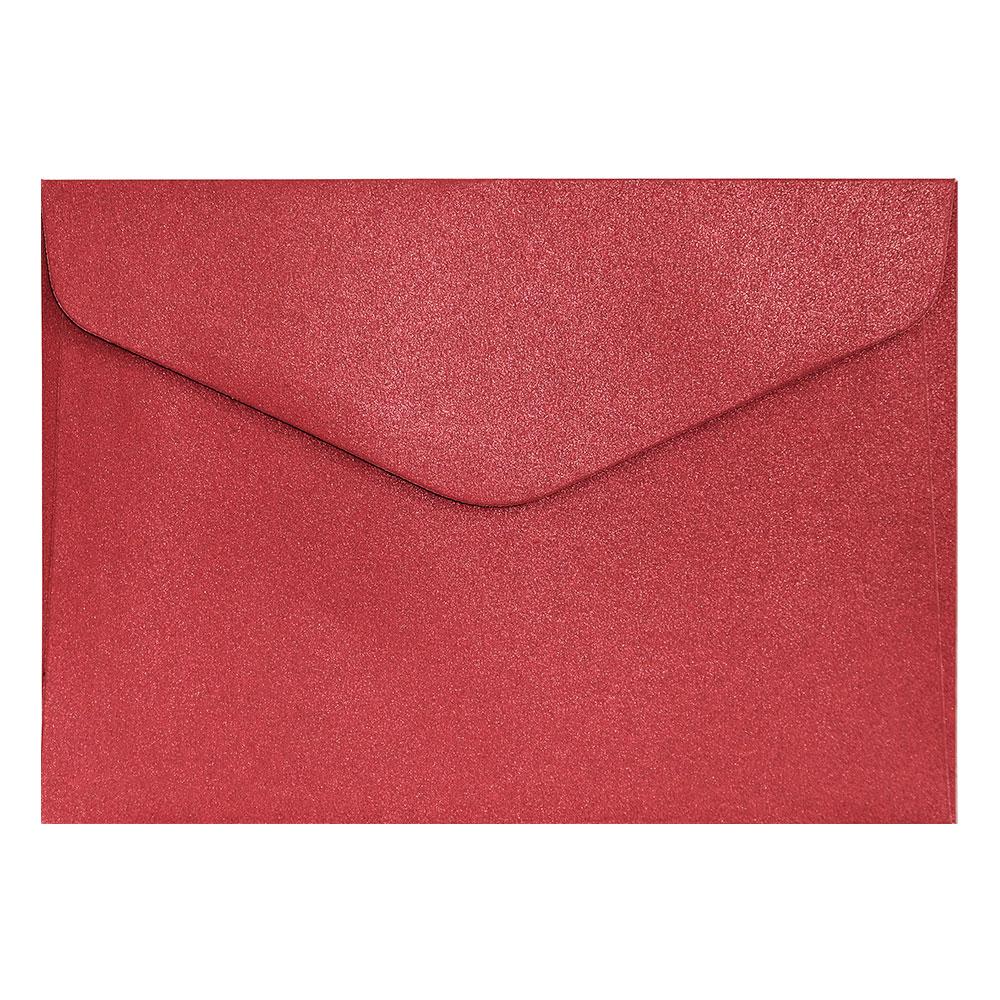 Плик C6 150гр перлено червен 10бр