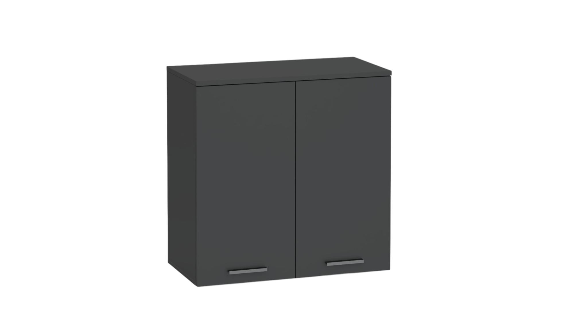 Шкаф RFG Boxi, двоен, с две врати, горен, 720 х 370 х 721 mm, ПДЧ, черен