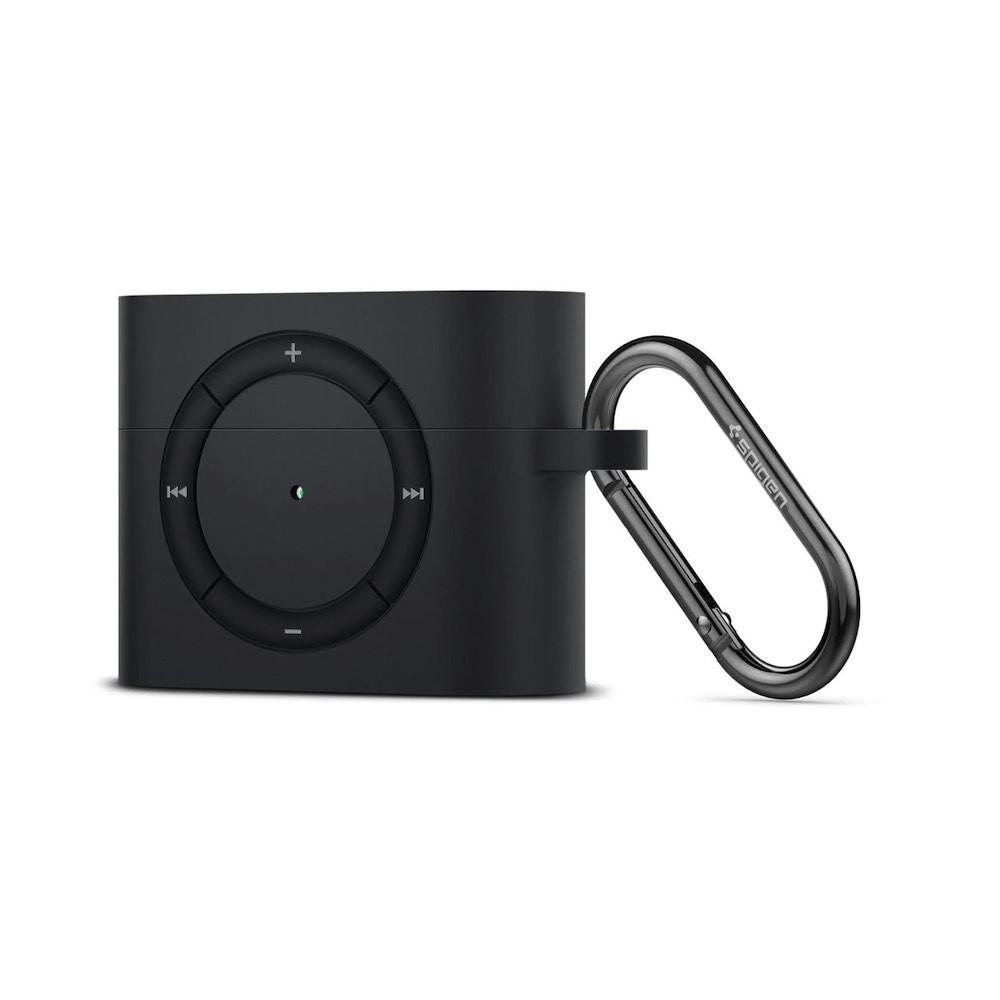 Силиконов калъф с карабинер за Apple Airpods Pro - Spigen Airpods Pro Classic Shuffle Silicone Case (тъмносив) | JAR Computers Силиконов калъф с карабинер за Apple Airpods Pro - Spigen Airpods Pro Classic Shuffle Silicone Case (тъмносив)