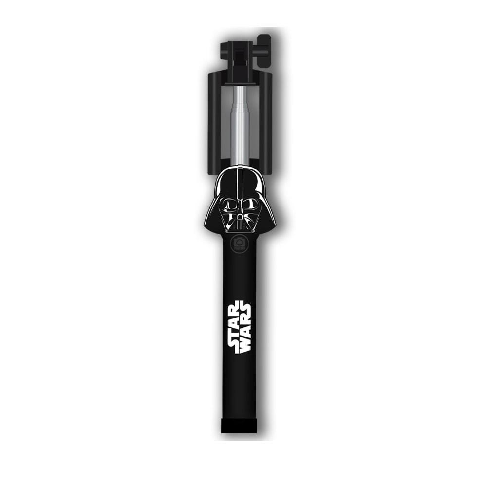 Star Wars Darth Vader Wired Folding Selfie Stick - портативен разтегаем безжичен селфи стик за мобилни телефони (черен)