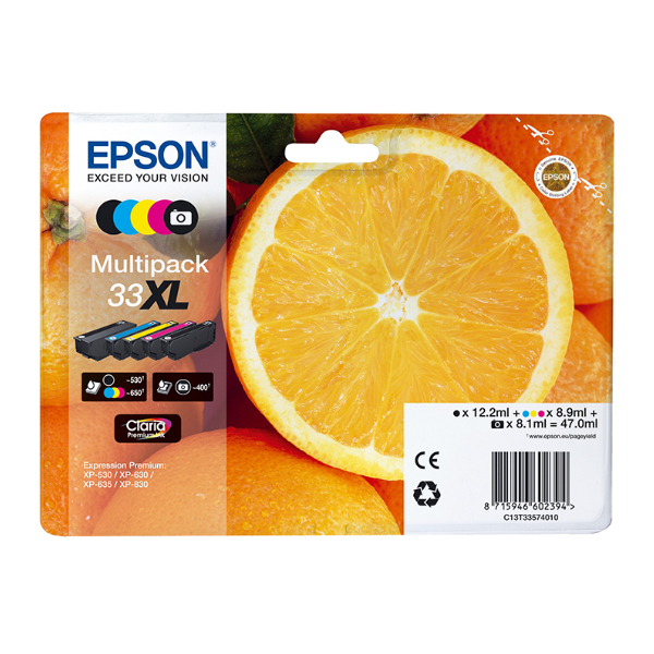 XP 530/630/635/830 SERIES 33 INK CRTR MULTIPACK XL (EPST335740)