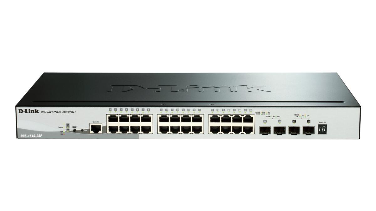 D-Link 28-Port Gigabit Stackable PoE Smart Managed Switch including 2 x 10G SFP+ & 2 x SFP | JAR Computers D-Link 28-Port Gigabit Stackable PoE Smart Managed Switch including 2 x 10G SFP+ & 2 x SFP