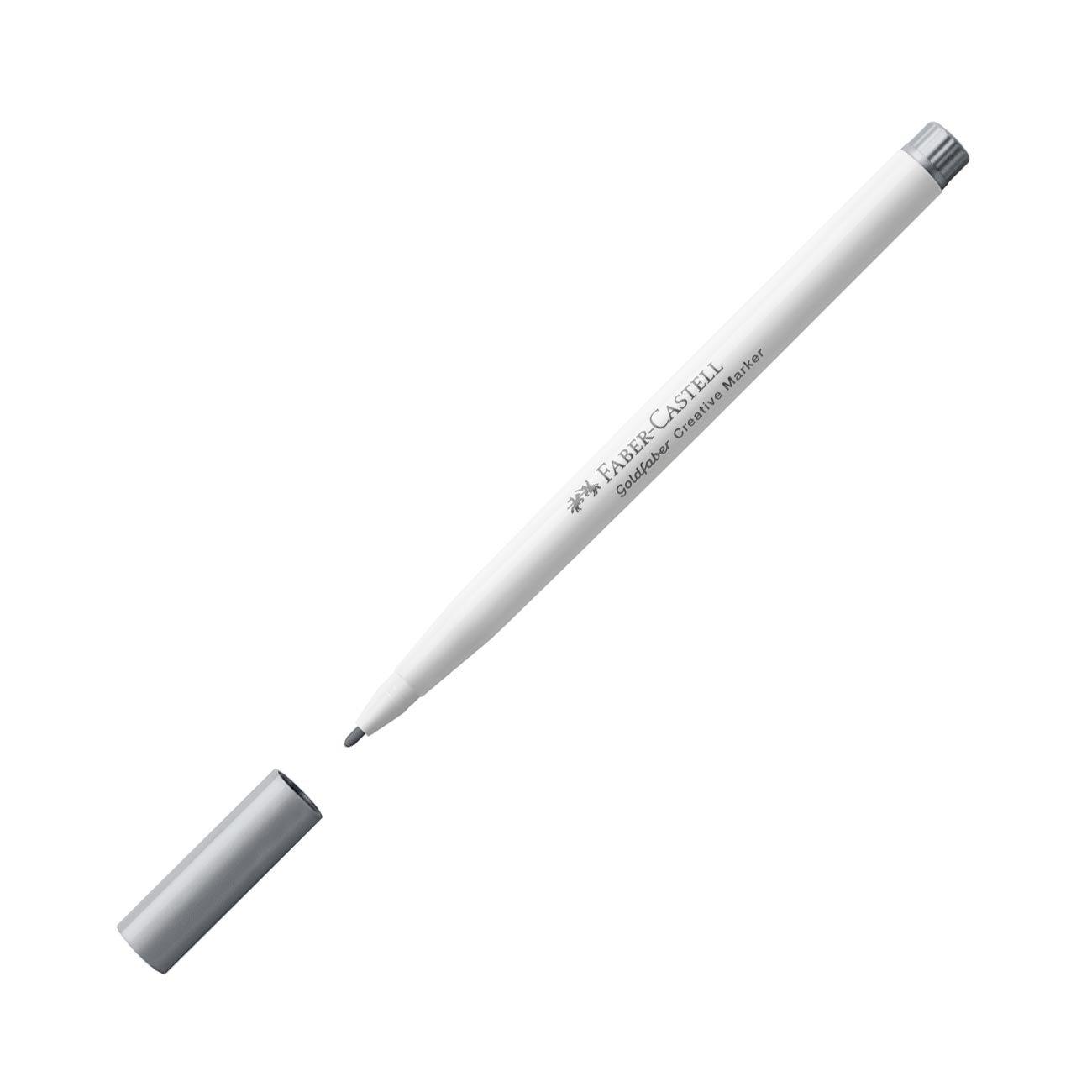 Faber-Castell Маркер Creative, объл, 1.5 mm, № 551, сребрист металик