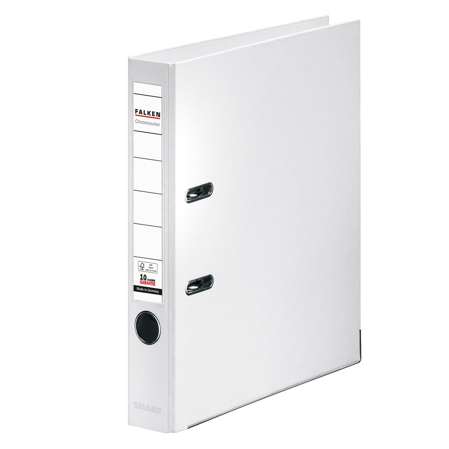 Falken Класьор Chromocolor, 5 cm, PP, бял | JAR Computers Falken Класьор Chromocolor, 5 cm, PP, бял