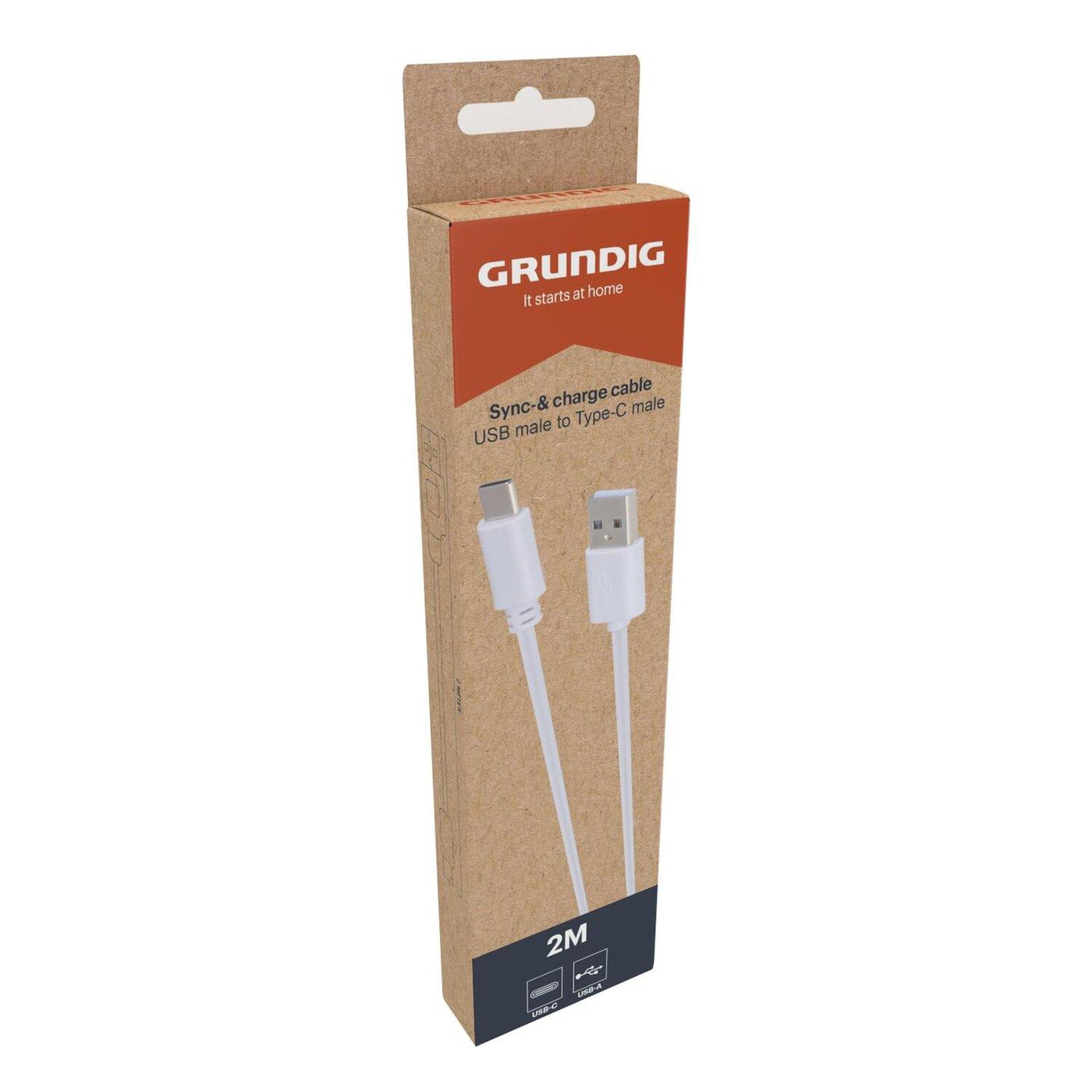 Grundig Кабел USB-C към USB-A за зареждане 2 м