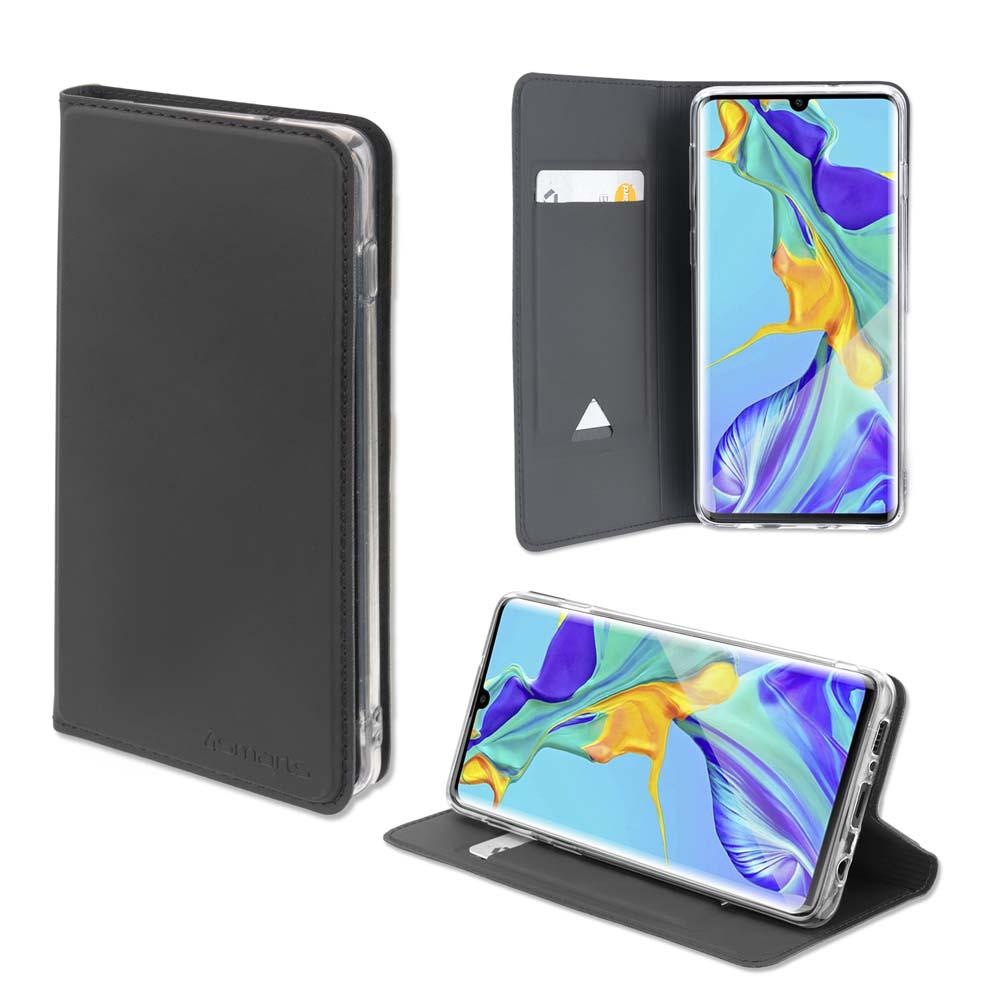 Кожен калъф с поставка и отделение за кр. карта за Huawei P30 Lite - 4smarts Flip Case URBAN Lite (черен) | JAR Computers Кожен калъф с поставка и отделение за кр. карта за Huawei P30 Lite - 4smarts Flip Case URBAN Lite (черен)