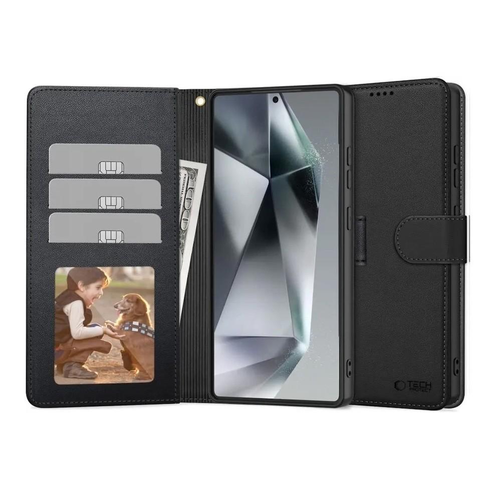 Кожен калъф, тип портфейл за Samsung Galaxy S25 - Tech-Protect Wallet Leather Flip Case (черен) | JAR Computers Кожен калъф, тип портфейл за Samsung Galaxy S25 - Tech-Protect Wallet Leather Flip Case (черен)