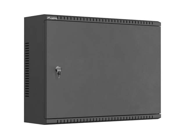 Lanberg TPR 10" & 19" Installation Enclosure with Mesh Plate 560 x 420 x 180 Black (Assembled)