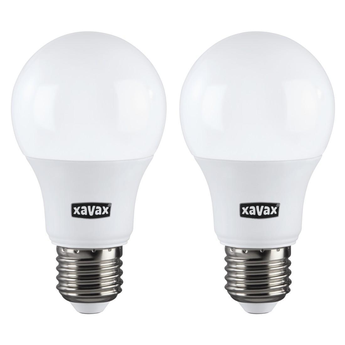 LED крушка Xavax, E27, 806 lm, 60W, Топло бяла, 2 бр