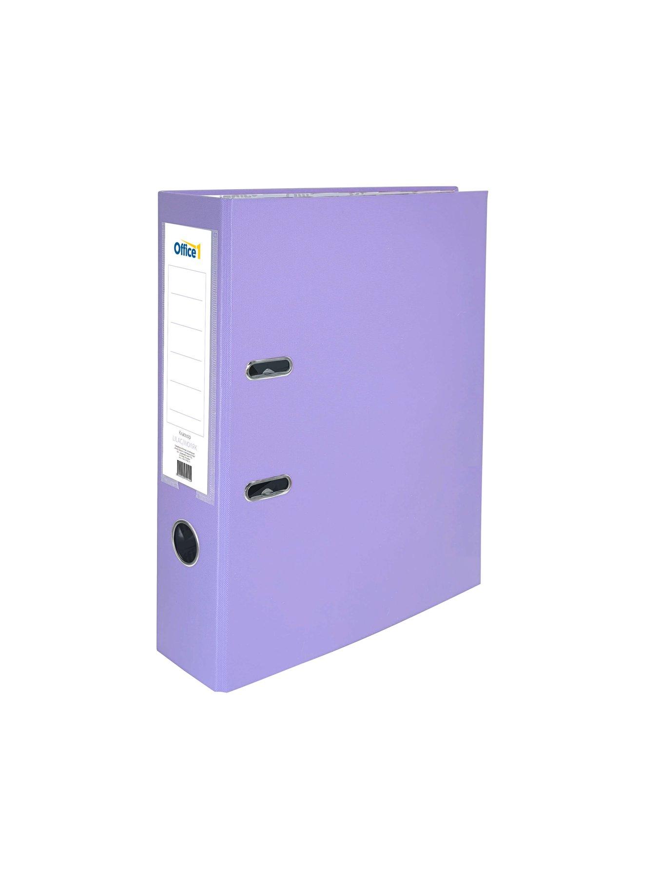 Office 1 Класьор, 8 cm, PP, несглобен, люляк, 50 броя