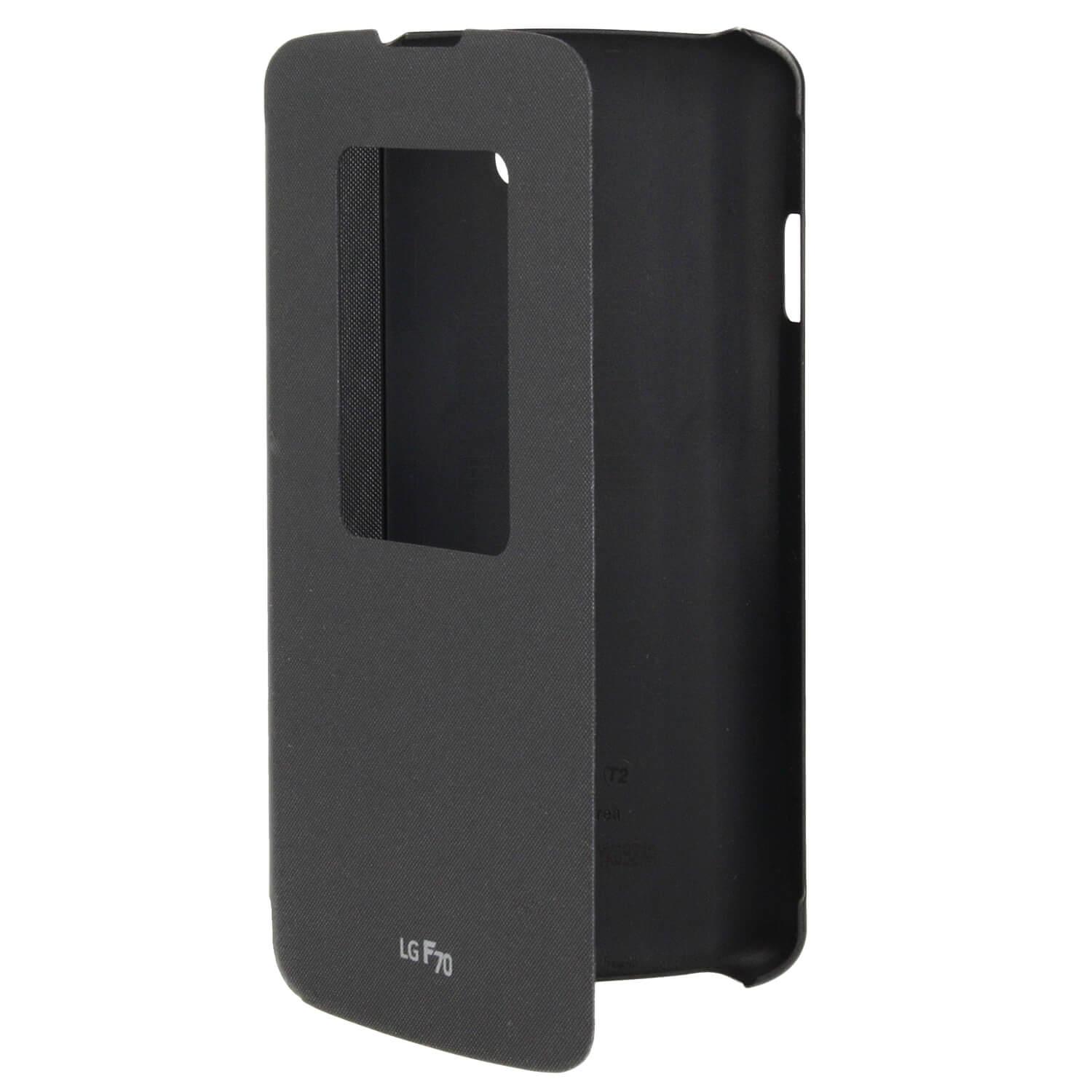 Оригинален кожен калъф с отвор за LG F70 - LG Flip Case with Window CCF-390 (черен) | JAR Computers Оригинален кожен калъф с отвор за LG F70 - LG Flip Case with Window CCF-390 (черен)