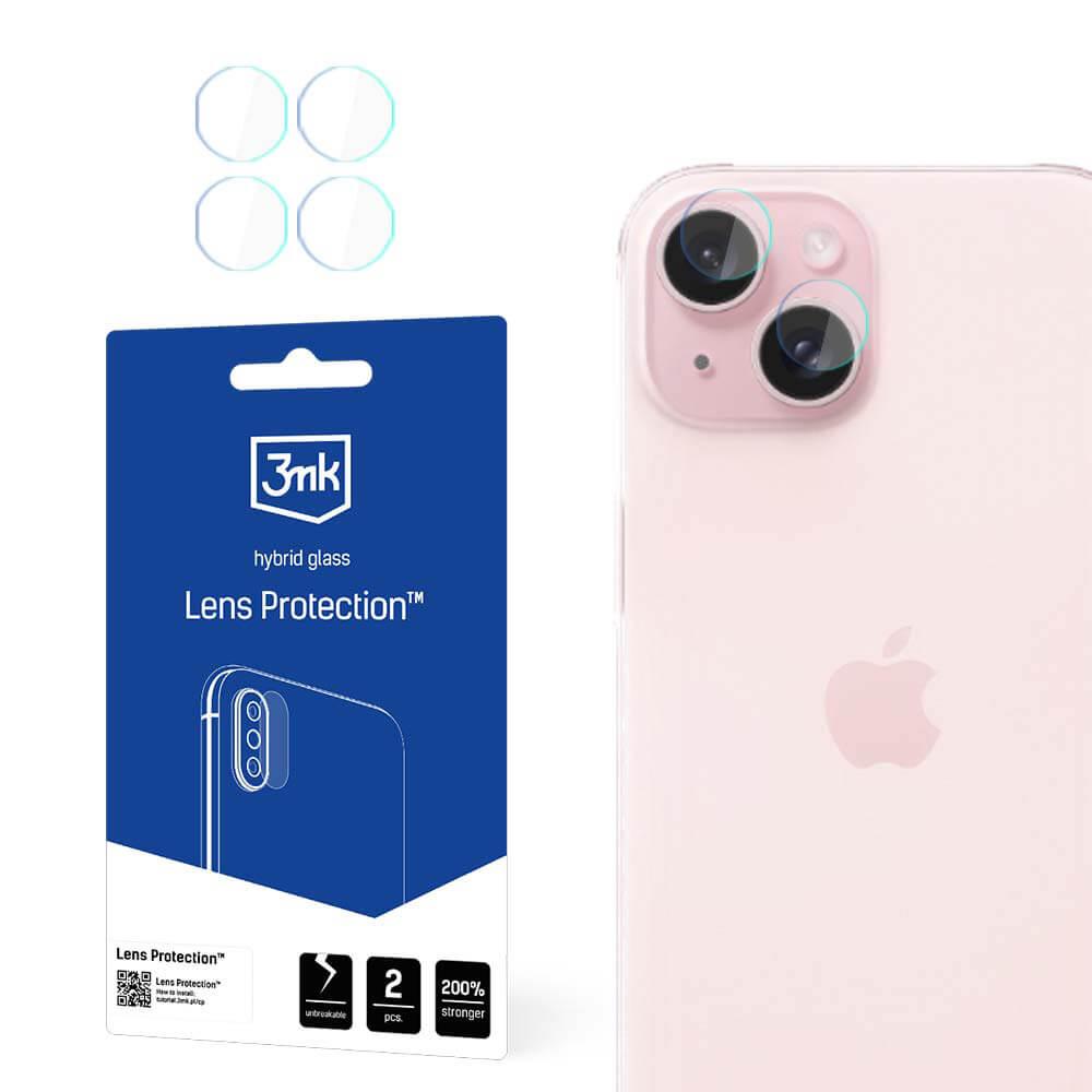 Предпазни стъклени защитни покрития за камерата на iPhone 15 - 3MK Lens Protection Hybrid Glass Set (4 комплекта) | JAR Computers Предпазни стъклени защитни покрития за камерата на iPhone 15 - 3MK Lens Protection Hybrid Glass Set (4 комплекта)