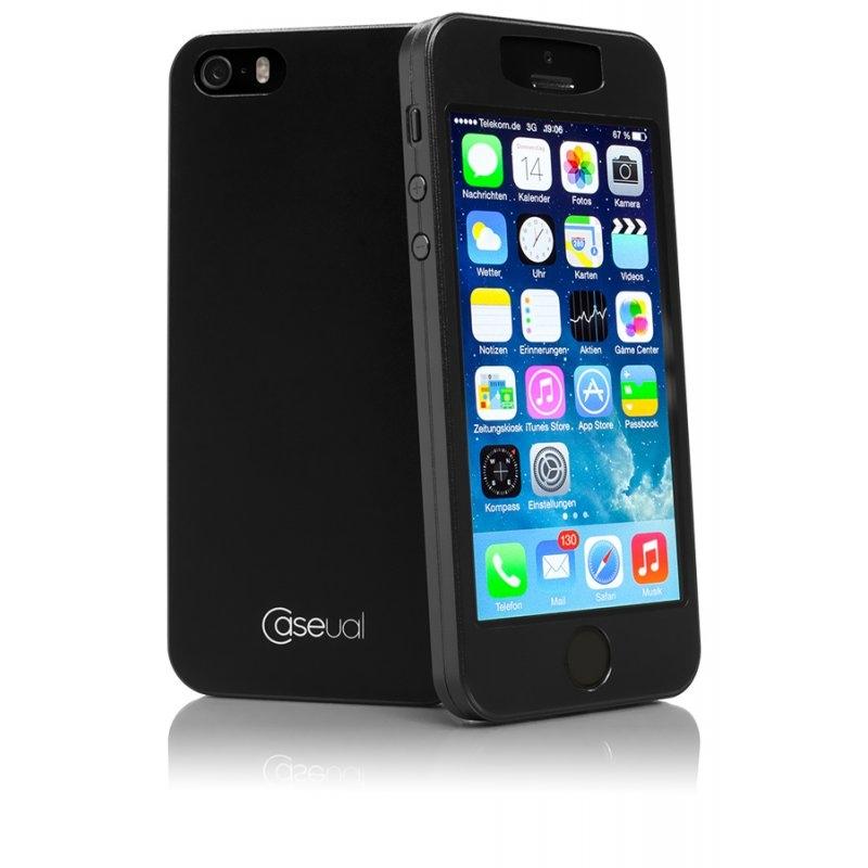 Ултра-тънък кейс с вграден протектор за дисплея за iPhone 5S - Caseual thinSkin (черен) | JAR Computers Ултра-тънък кейс с вграден протектор за дисплея за iPhone 5S - Caseual thinSkin (черен)