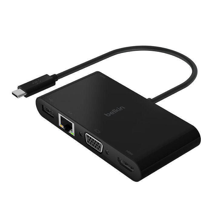 Адаптер и зарядно Belkin USB-C Multimedia 100W, Черен | JAR Computers Адаптер и зарядно Belkin USB-C Multimedia 100W, Черен