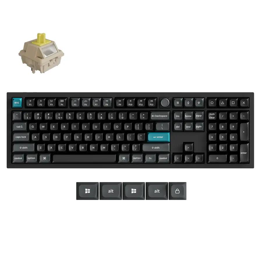 Безжична механичка клавиатура Keychron Q6 Ultra 8K Black - Silk POM Switch Banana | JAR Computers Безжична механичка клавиатура Keychron Q6 Ultra 8K Black - Silk POM Switch Banana