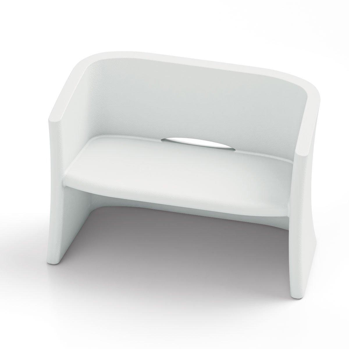 Диван Lyxo Breeze, двуместен, 1160 х 580 х 800 mm, полиетилен, бял