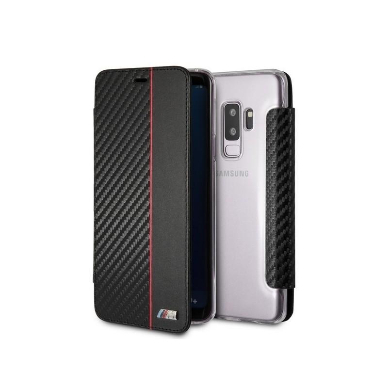 Дизайнерски кожен калъф, тип портфейл за Samsung Galaxy S9 Plus - BMW M Collection Booktype Case (черен-червен) | JAR Computers Дизайнерски кожен калъф, тип портфейл за Samsung Galaxy S9 Plus - BMW M Collection Booktype Case (черен-червен)
