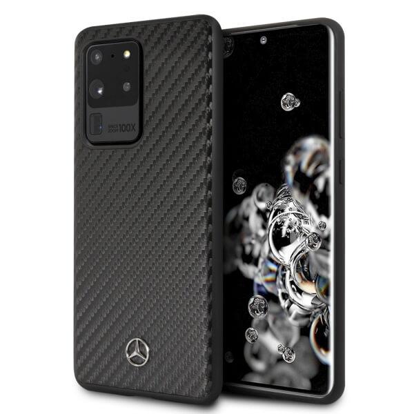 Дизайнерски кожен кейс за Samsung Galaxy S20 Ultra - Mercedes-Benz Dynamic Leather Hard Case (черен) | JAR Computers Дизайнерски кожен кейс за Samsung Galaxy S20 Ultra - Mercedes-Benz Dynamic Leather Hard Case (черен)