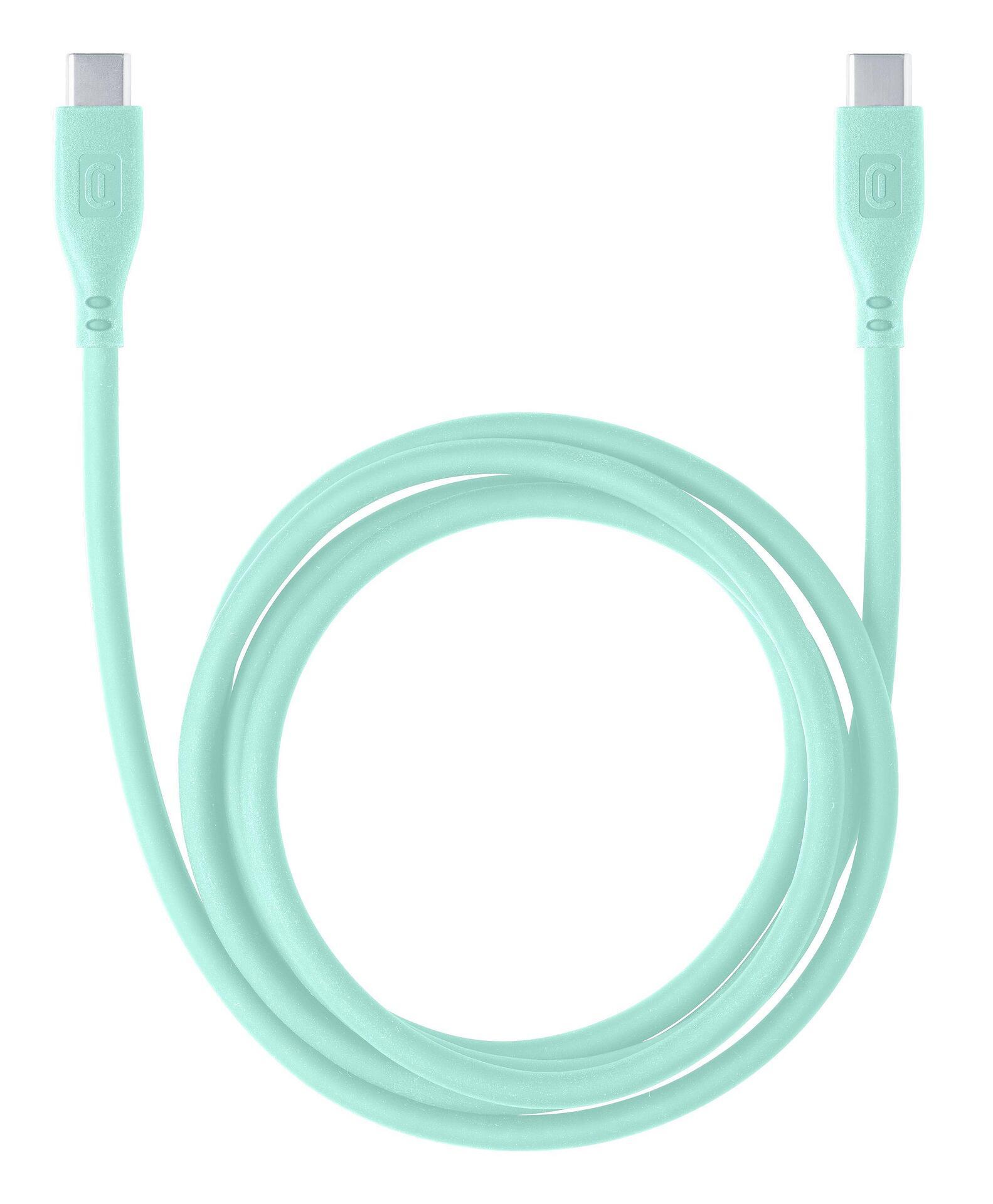 Кабел данни Soft USB-C към USB-C 1.2 м, Зелен
