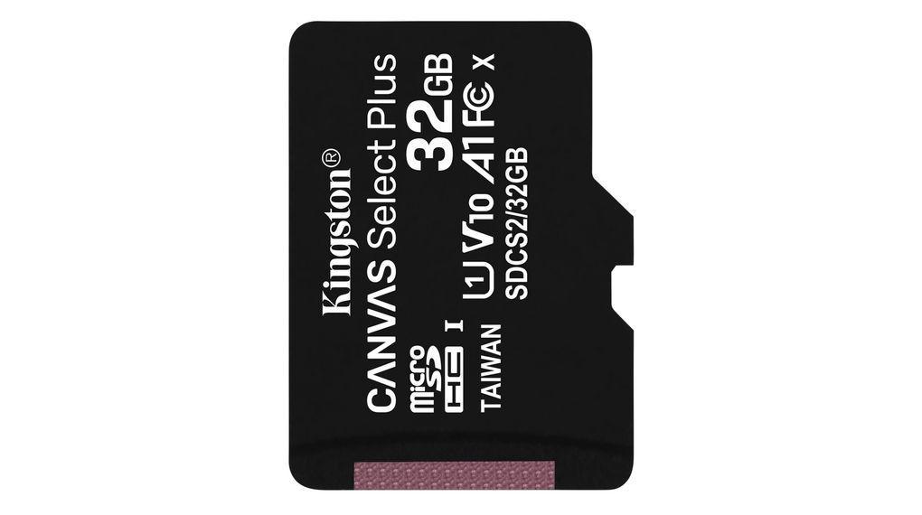 Карта памет Kingston Canvas Select Plus, 32GB, microSDHC, Class 10 UHS-I, Bulk (без окомплектовка) | JAR Computers Карта памет Kingston Canvas Select Plus, 32GB, microSDHC, Class 10 UHS-I, Bulk (без окомплектовка)