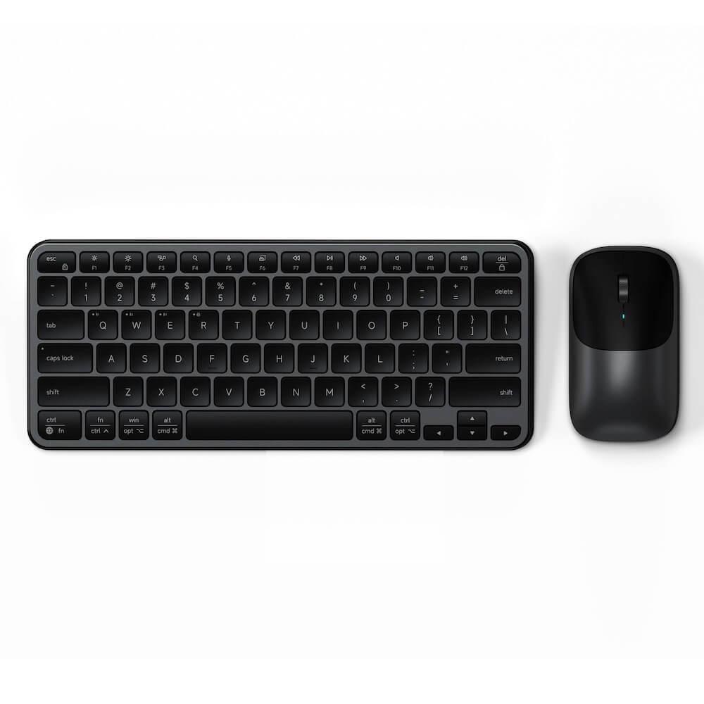 Комплект безжична клавиатура и мишка за Mac и PC - Satechi Slim CEX1 Wireless Combo Keyboard and Mouse (черен) | JAR Computers Комплект безжична клавиатура и мишка за Mac и PC - Satechi Slim CEX1 Wireless Combo Keyboard and Mouse (черен)