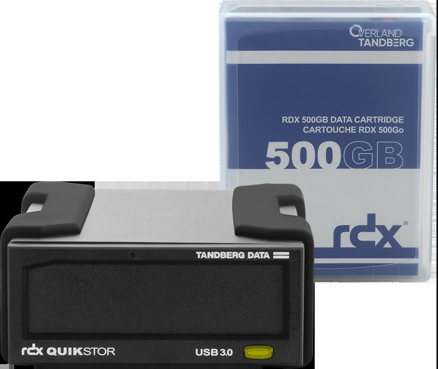 Комплект външен диск с 500 GB касета Tandberg Data Drive QuikStor RDX Extern - PN 8863-RDX | JAR Computers Комплект външен диск с 500 GB касета Tandberg Data Drive QuikStor RDX Extern - PN 8863-RDX