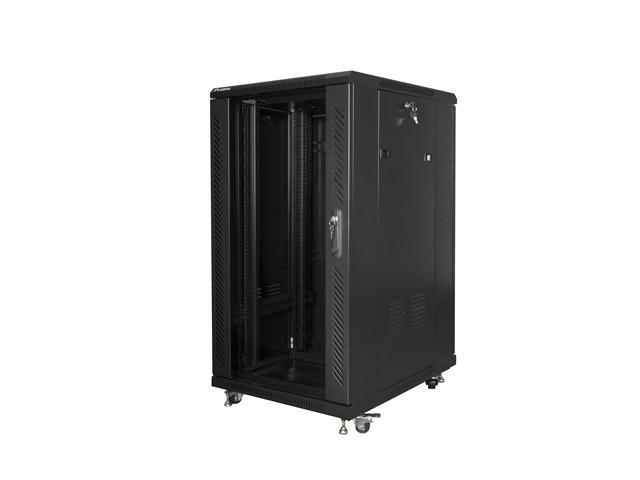 Lanberg rack cabinet 19" free-standing 22U/600x800 (flat pack) black | JAR Computers Lanberg rack cabinet 19" free-standing 22U/600x800 (flat pack) black
