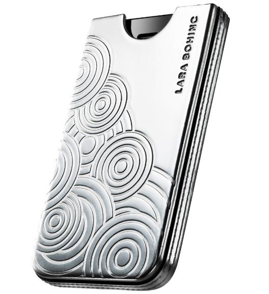 Луксозен кожен калъф (естествена кожа - ръчна изработка) за iPhone 5, iPhone 5S, iPhone SE - Calypso Crystal Rainbow by Lara Bohinc (сребрист) | JAR Computers Луксозен кожен калъф (естествена кожа - ръчна изработка) за iPhone 5, iPhone 5S, iPhone SE - Calypso Crystal Rainbow by Lara Bohinc (сребрист)