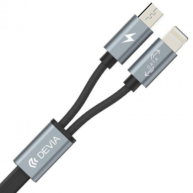 Magnet кабел 2 в 1 - Lightning и microUSB, 1,20м | JAR Computers Magnet кабел 2 в 1 - Lightning и microUSB, 1,20м