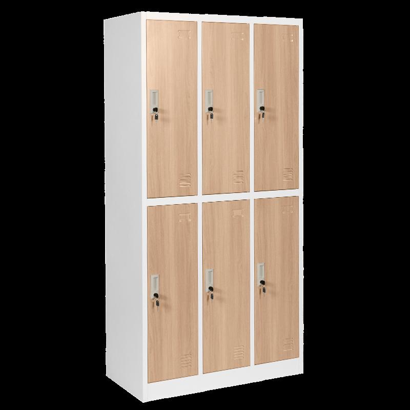 Метален шкаф Carmen CR-1243 J - бял-бук