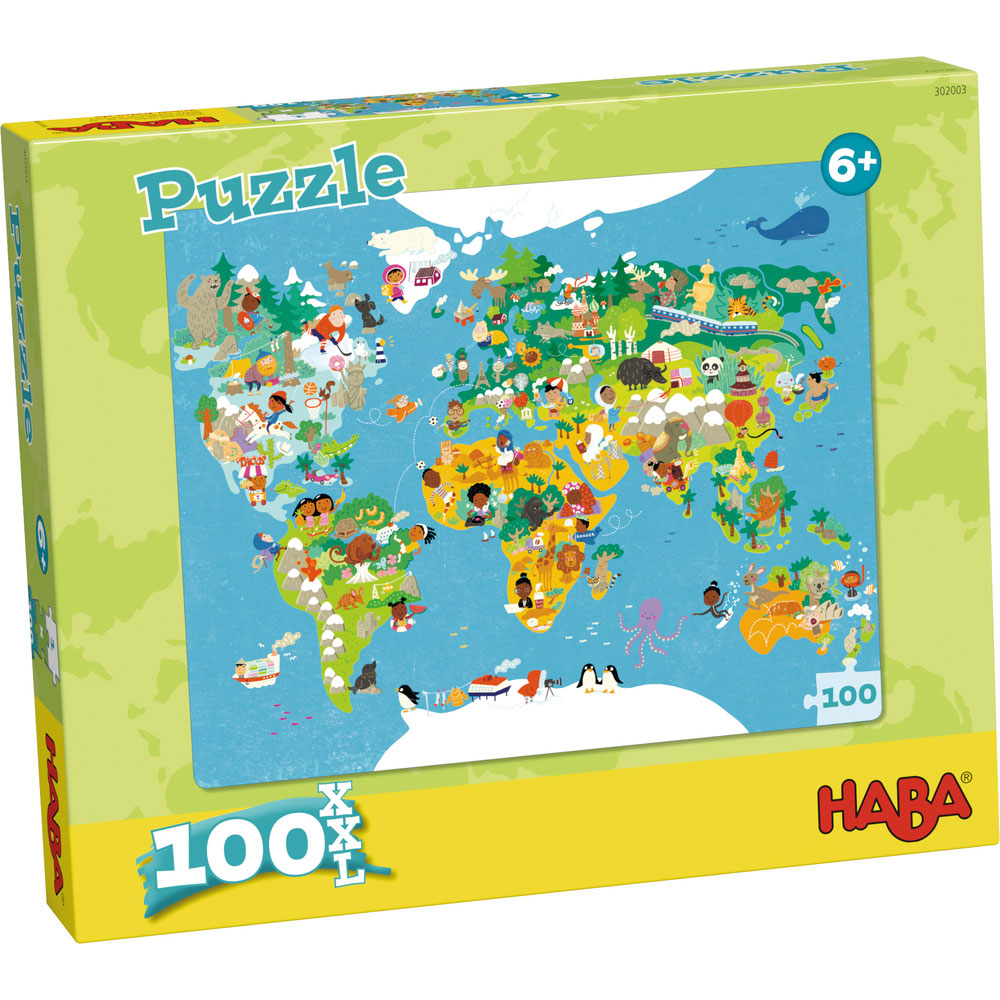 Пъзел Haba Карта на света 100 части 6+