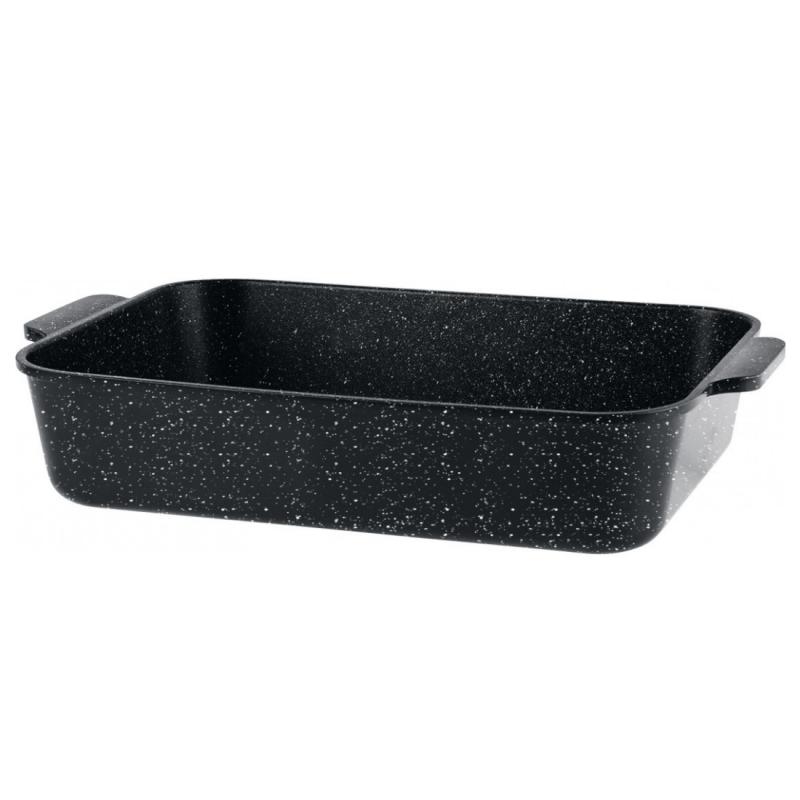 Тава за фурна и котлон Oliver Voltz OV54322CS32, 32x23x7.5 см, Емайлирана, Незалепващо покритие, Индукция, Черен меланж