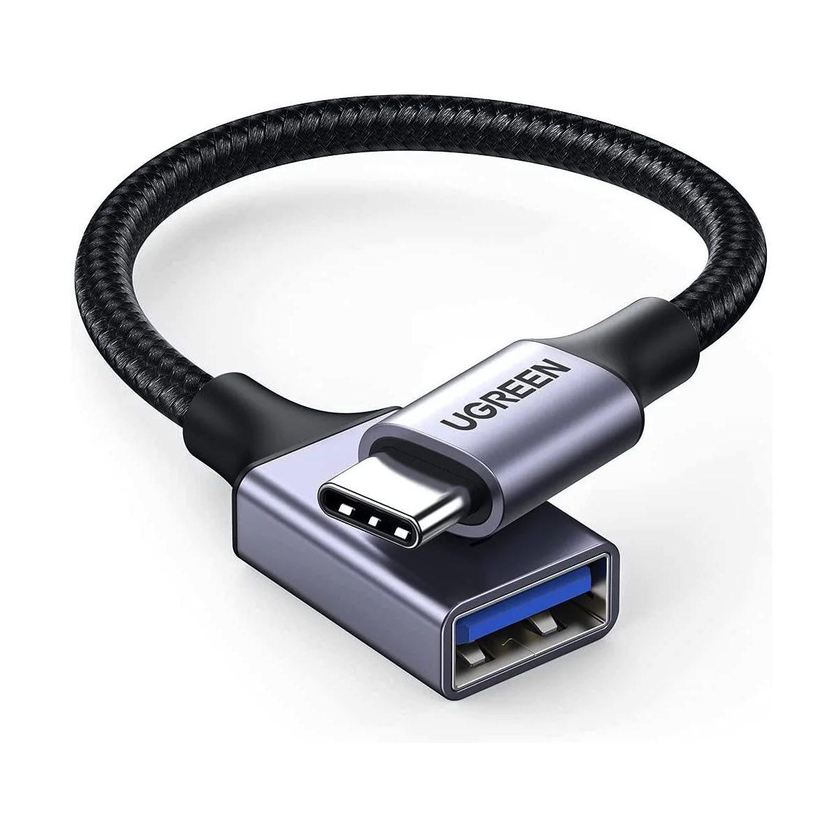Ugreen USB-C to USB-A 3.0 OTG Adapter - USB 3.0 адаптер за MacBook и устройства с USB-C порт (сив) (10 cm) | JAR Computers Ugreen USB-C to USB-A 3.0 OTG Adapter - USB 3.0 адаптер за MacBook и устройства с USB-C порт (сив) (10 cm)