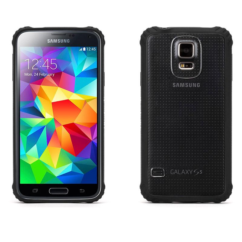 Защита от най-висок клас за Samsung Galaxy S5, Samsung Galaxy S5 Neo - Griffin Survivor Clear (черен-прозрачен) | JAR Computers Защита от най-висок клас за Samsung Galaxy S5, Samsung Galaxy S5 Neo - Griffin Survivor Clear (черен-прозрачен)