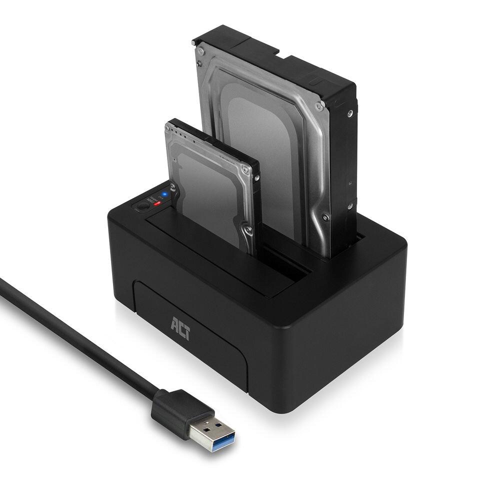 ACT AC1504 докинг станция за устройство за съхранение на данни USB 3.2 Gen 1 (3.1 Gen 1) Type-B Черен | JAR Computers ACT AC1504 докинг станция за устройство за съхранение на данни USB 3.2 Gen 1 (3.1 Gen 1) Type-B Черен