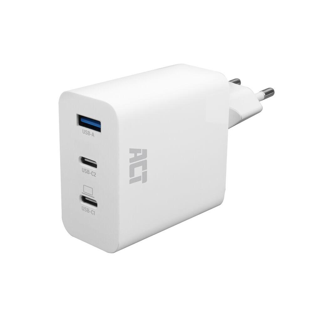 ACT AC2170 зарядно с Power Delivery PPS, GaNFast, QuickCharge – 3 порта, USB-C/USB-A, 65W | JAR Computers ACT AC2170 зарядно с Power Delivery PPS, GaNFast, QuickCharge – 3 порта, USB-C/USB-A, 65W